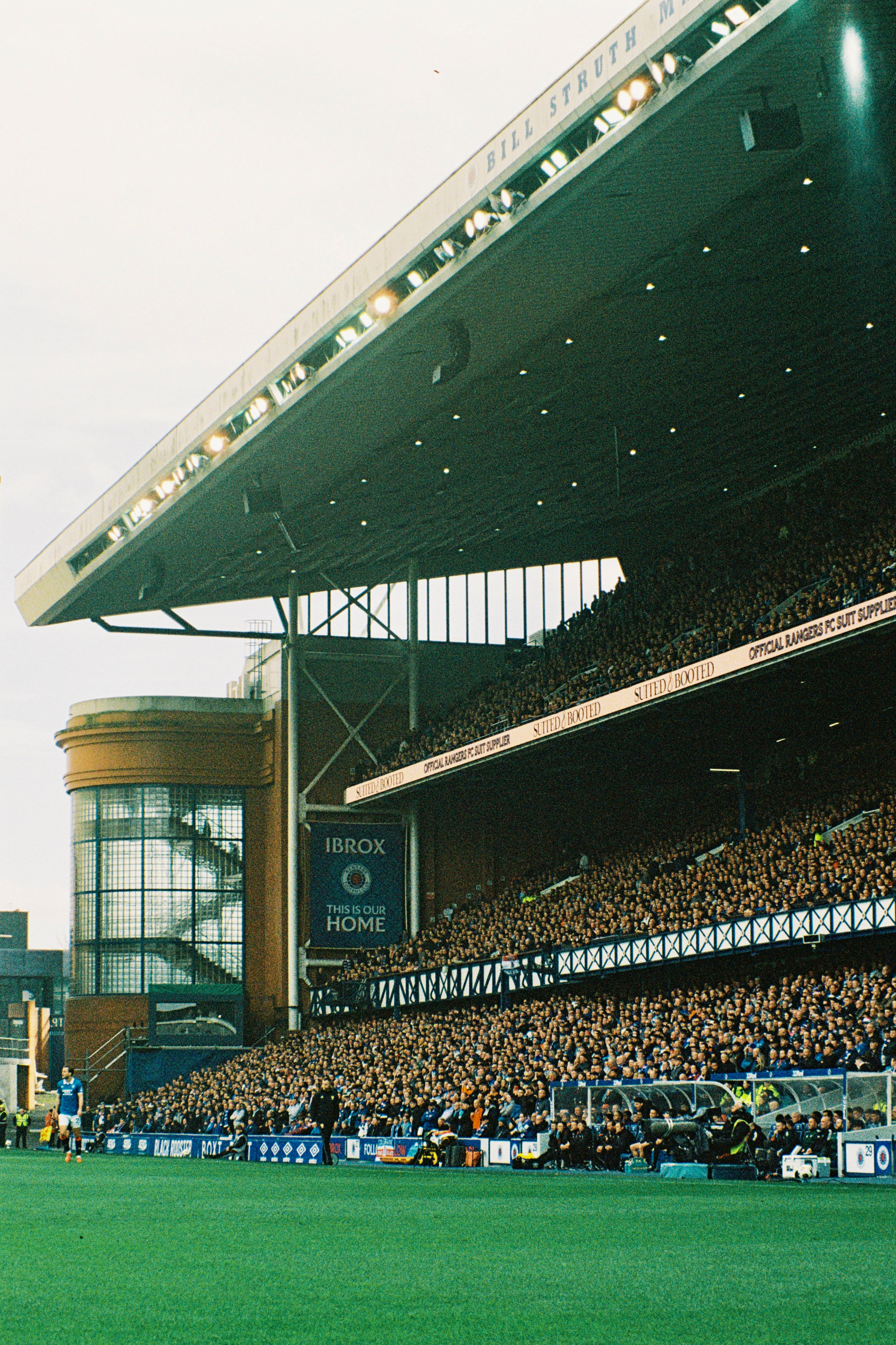 Pitchside at Ibrox