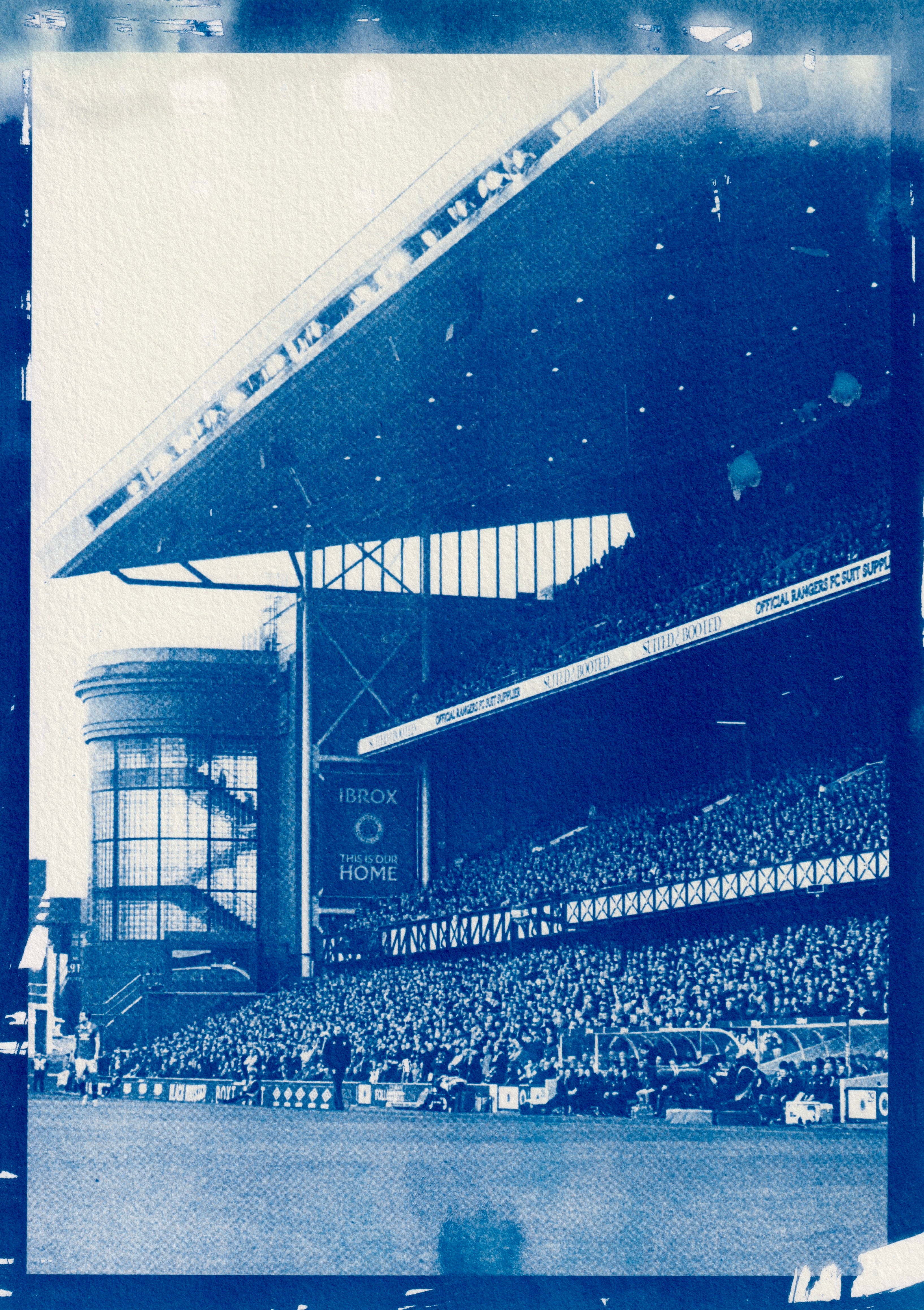 'Blue Sea of Ibrox' - Rangers Main Stand on Old Firm Day