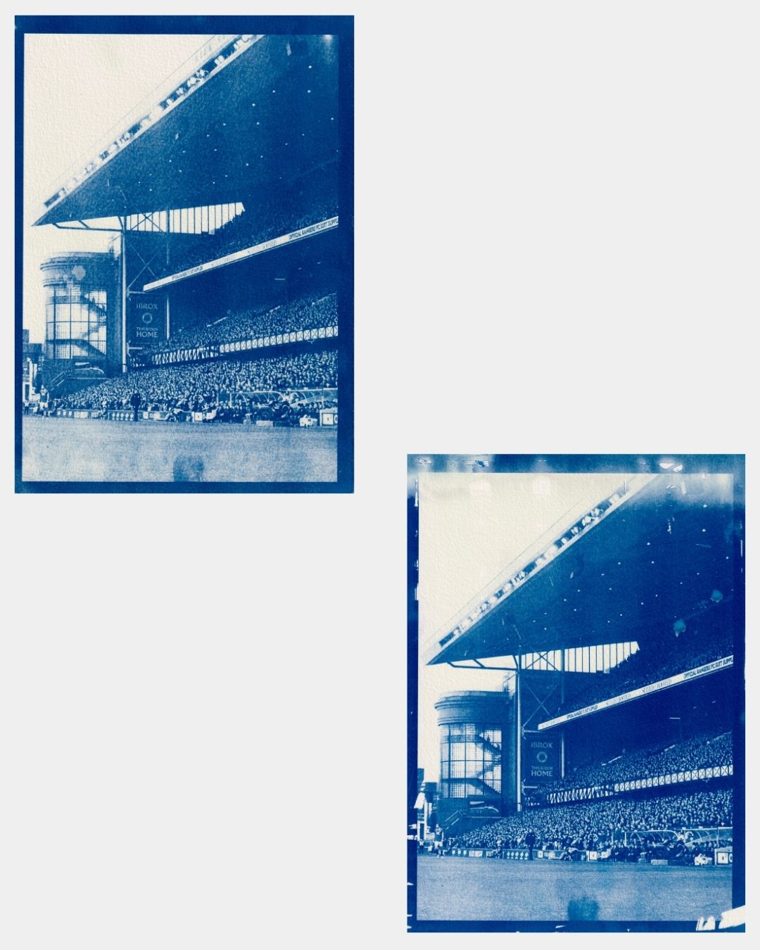 'Blue Sea of Ibrox' - Rangers Main Stand on Old Firm Day